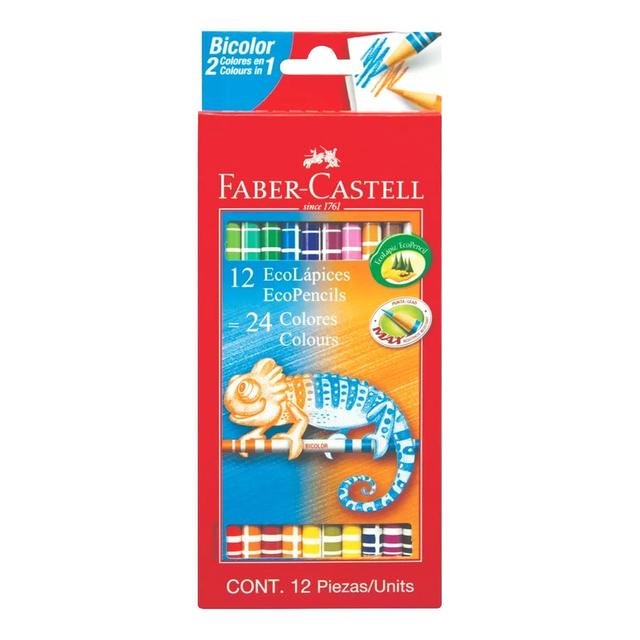 LAPIZ X12 LARGO BICOLOR FABER CASTELL 