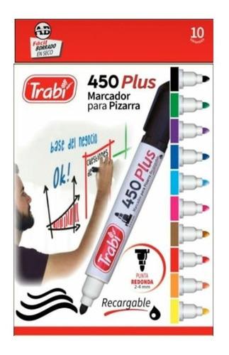 MARCADOR PARA PIZARRA  BLANCA 450 X10 TRABI 