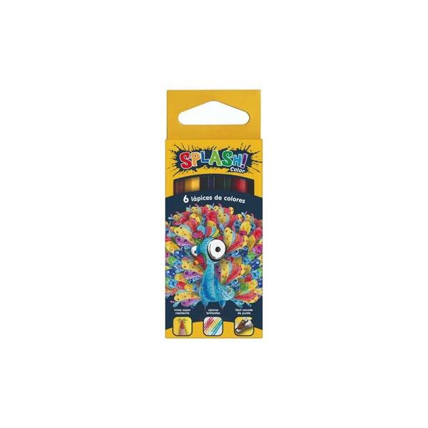 LAPIZ COLOR X6 CORTO SPLASH 