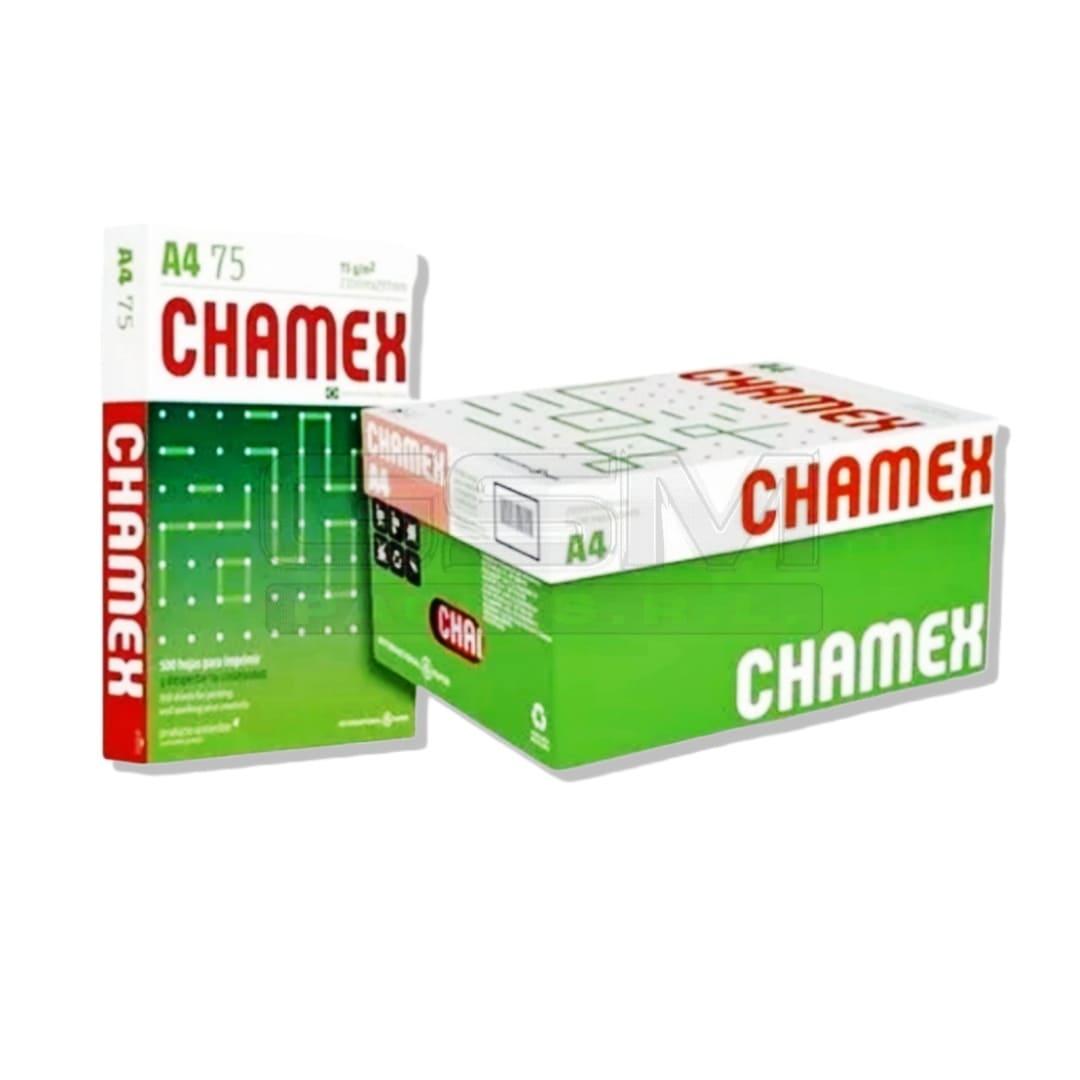 RESMA A4 75 GRS  CAJA X5 UNIDADES CHAMEX 