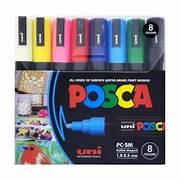 MARCADOR UNI POSCA PC-5M ESTUCHE X 8 COLORES BASICOS