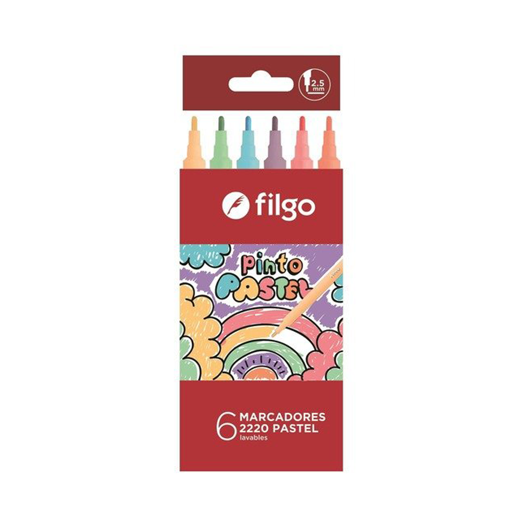 MARCADOR PASTEL X6 FILGO 