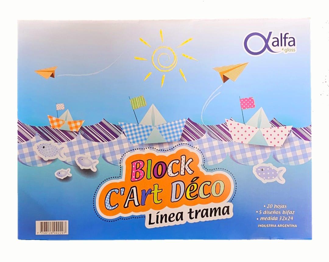 BLOCK Nº5 C´ART  DECO  LINEA TRAMA  ALFA 