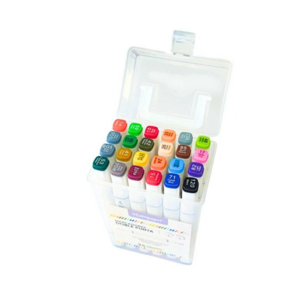 MARCADOR  DOBLE PUNTA PERMANENTE X24 MULTIPAPER