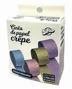 CINTA PAPEL CREPE METALIZADO PASTEL CAJA X4  ROLLOS SIFAP