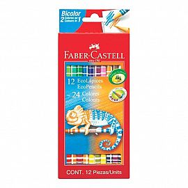 LAPIZ X12 LARGO BICOLOR FABER CASTELL 
