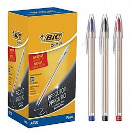 BOLIGRAFO CRISTAL FINE PLUS 0.8 MM VARIOS COLORES  BIC 