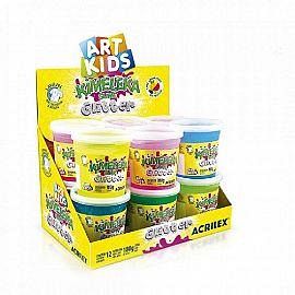 GEL PEGAJOSO ACRILEX KIMELEKA GLITTER COLORES SURTIDOS X 180 GR. (05822)