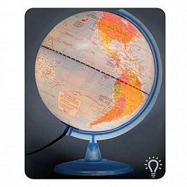 GLOBO TERRAQUEO  BASE PLASTICA 257 LW  CON LUZ PLOW