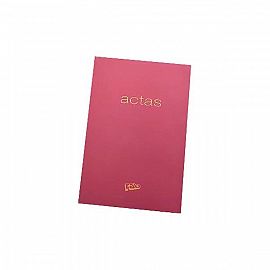 Libro de Actas de 3 Manos - Tamaño Oficio / Color Rojo