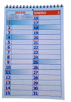 CALENDARIO MENSUAL ( AG-2 ) 22X35  GRAFICA SOLER 2026
