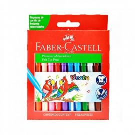 MARCADOR FABER CASTELL FIESTA X 10 COLORES 