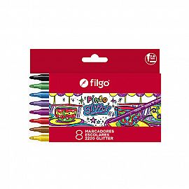 MARCADOR GLITTER X8 FILGO 