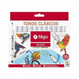 MARCADOR  ALLOY TONOS CLASICOS X12 FILGO
