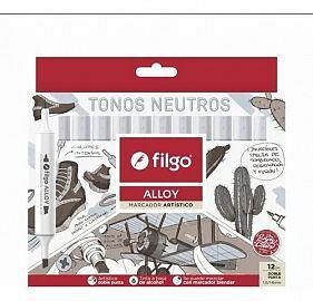 MARCADOR ALLOY  TONOS NEUTROS X12 FILGO 