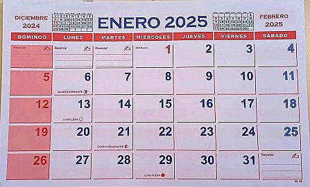 CALENDARIO MENSUAL ( ML-35)   35X22  GRAFICA SOLER  2026