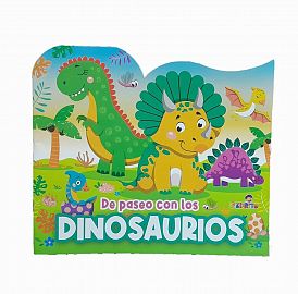 LIBRO PEDRITO P/COLOREAR TROQUELADO DINOSAURIOS X 24 PGS.
