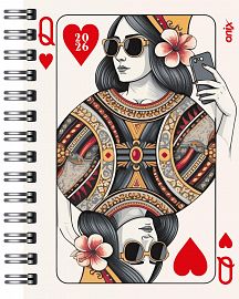 AGENDA ONIX POKER  DIARIA C/ESP. 16 X 22 CM (AG26A009) 2026