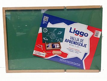 VALIJA  LIGGO DE APRENDIZAJE BIFAZ 2 EN 1 PIZARRA PARA TIZA /MARCADOR 