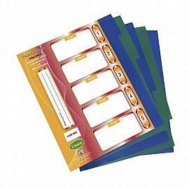 SEPARADOR A4 COLOR  PLASTICO  LAMA 