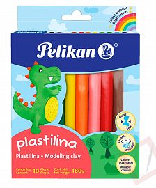 PLASTILINA PELIKAN EN BARRA DE 18 GRS. X 10 U COLORES 