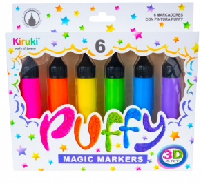 MARCADOR  PUFY   X6 COLORES  KIRUKI 