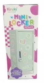 MINI LOCKER CON CANDADO +STIKERS  V/COLORES KIRUKI