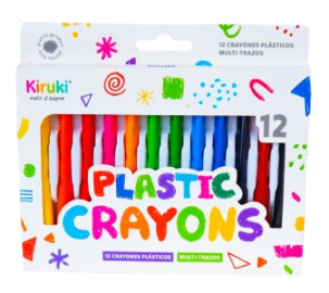  CRAYON PLASTIPINTURITAS X12 COLORES KIRUKI 