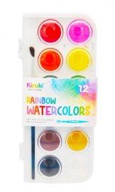 ACUARELA X12 ESTUCHE RIJIDO X12 COLORES KIRUKI