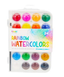 ACUARELA X24 COLORES  ESTUCHE RIJIDO KIRUKI
